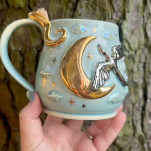 Lunar Dragon Mug - Handmade